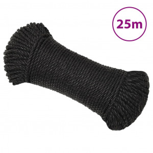 Cuerda de trabajo polipropileno negro 3 mm 25 m D