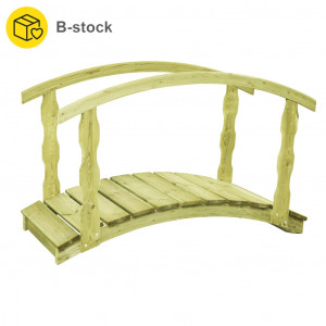 Puente de jardín B-Stock madera de pino impregnada 170x74x105cm D