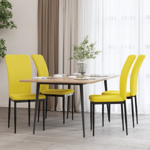 Sillas de comedor 4 uds terciopelo amarillo mostaza D