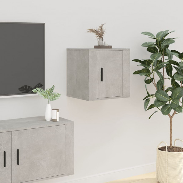 Armário de TV de parede cinza concreto 40x34,5x40 cm D