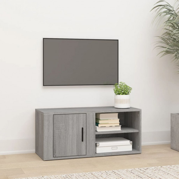Mobiliário para TV madeira de contraplacado cinza Sonoma 80x31.5x36 cm D