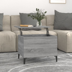 Mesa de centro madera contrachapada gris Sonoma 60x44.5x45 cm D