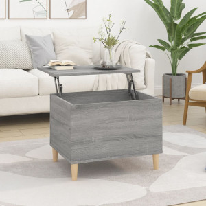 Mesa de centro madera contrachapada gris Sonoma 60x44.5x45 cm D