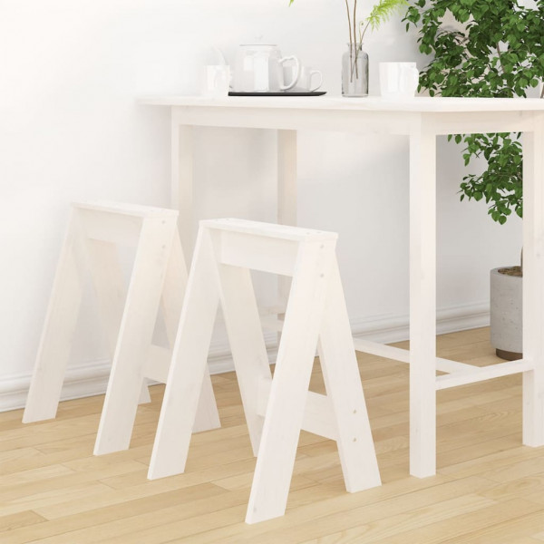 Cadeiras 2 unidades madeira maciça de pinho branco 40x40x60 cm D
