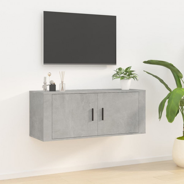 Mueble para TV de pared gris hormigón 100x34.5x40 cm D