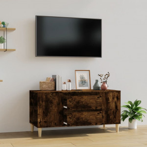 Mueble de TV madera contrachapada roble ahumado 102x44.5x50 cm D