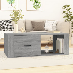 Mesa de centro madera contrachapada gris Sonoma 100x50.5x35 cm D