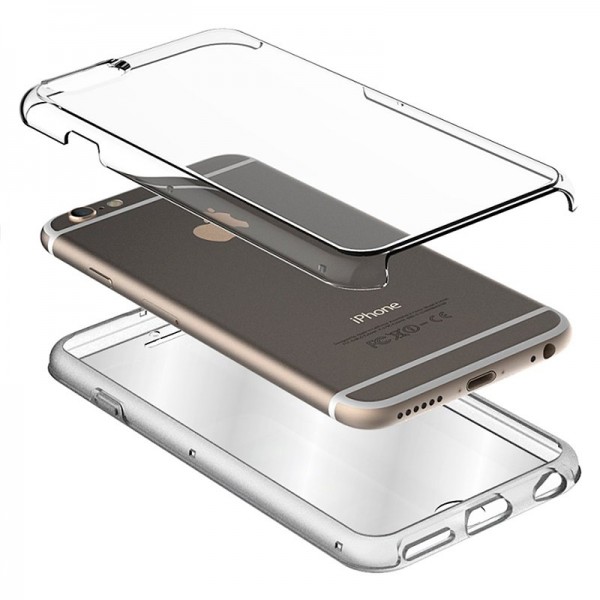 Funda Silicona 3D iPhone 7 / 8 / SE (2020) (Transparente Frontal + Trasera) D