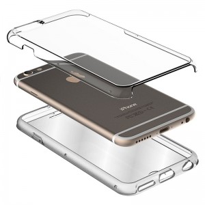 Funda Silicona 3D iPhone X / iPhone XS (Transparente Frontal + Trasera) D
