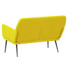 Banco de veludo amarelo 108x79x79 cm 5