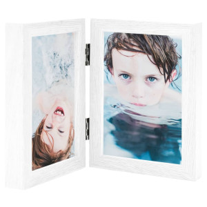 Marco de foto collage plegable blanco 2x(10x15 cm) D