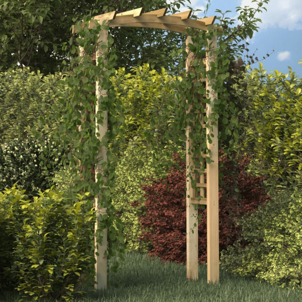 Arco com grelha de madeira maciça de pinho impregnada 110x60x210cm D