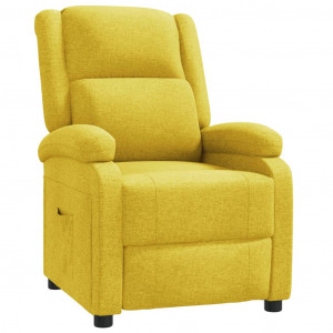 Sillón reclinable de tela amarillo D