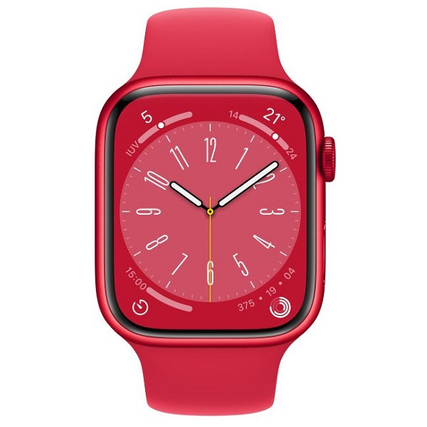 Apple Watch Serie 8 41mm aluminio sport band rojo M 1