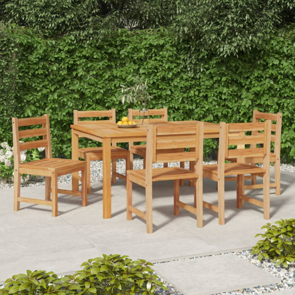 Cadeiras de jardim 6 unidades em madeira maciça de teca D