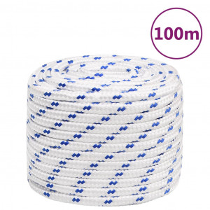 Corda de barco de polipropileno branco 16 mm 100 m D