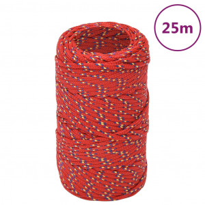 Cordas de barco de polipropileno vermelho 2 mm 25 m D