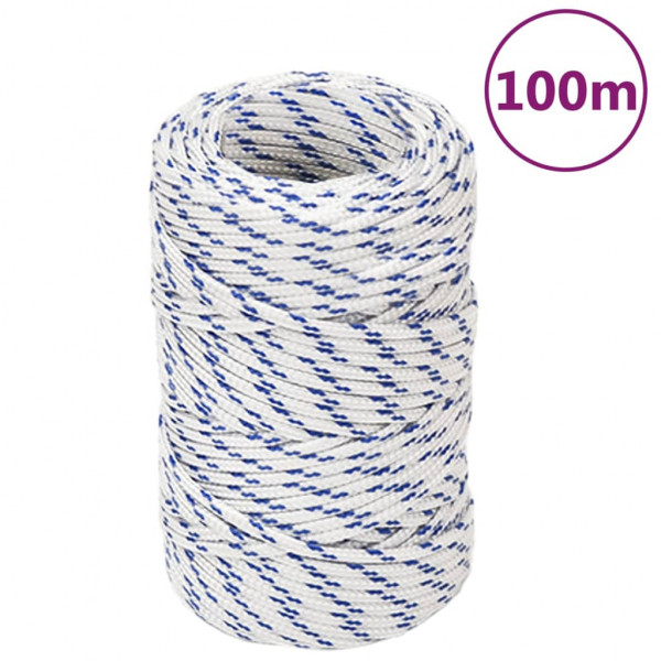 Corda de barco de polipropileno branco 2 mm 100 m D