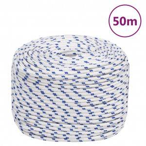 Cordas de barco de polipropileno branco 8 mm 50 m D