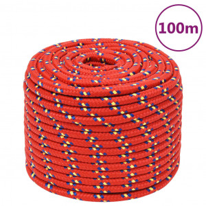 Cordas de barco de polipropileno vermelho 14 mm 100 m D