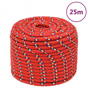 Cuerda de barco polipropileno rojo 14 mm 25 m D