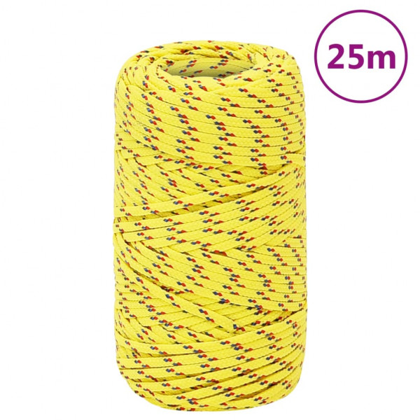 Cuerda de barco polipropileno amarillo 2 mm 25 m D