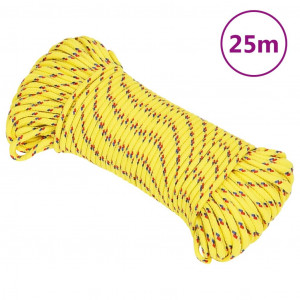 Cuerda de barco polipropileno amarillo 4 mm 25 m D