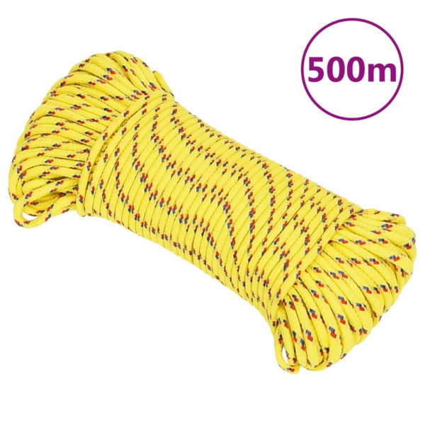 Corda de barco de polipropileno amarelo 4 mm 500 m D