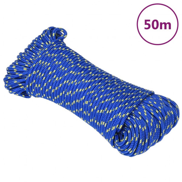 Cordas de barco de polipropileno azul 3 mm 50 m D