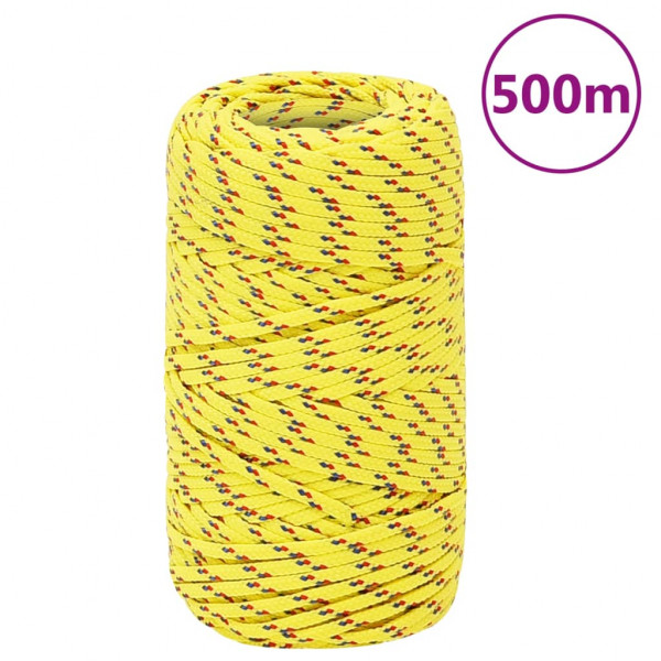 Corda de barco de polipropileno amarelo 2 mm 500 m D