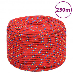 Cuerda de barco polipropileno rojo 8 mm 250 m D