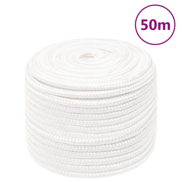 Cordas de barco de polipropileno branco intenso 14 mm 50 m D