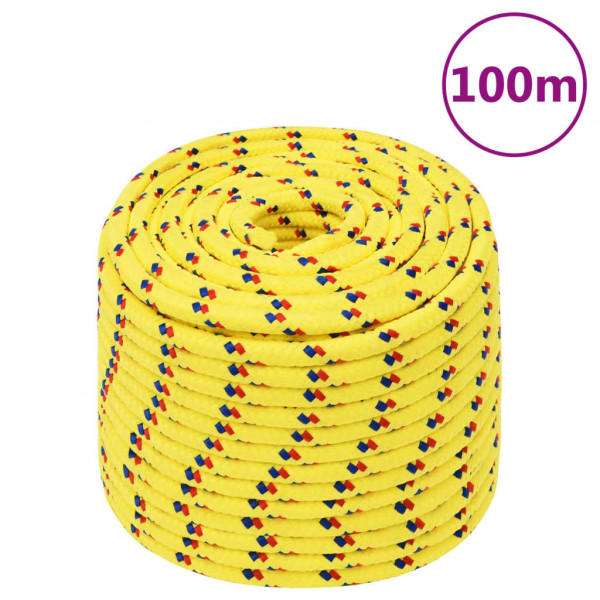 Cordas de barco de polipropileno amarelo 14 mm 100 m D