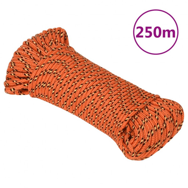 Cuerda de barco polipropileno naranja 3 mm 250 m D