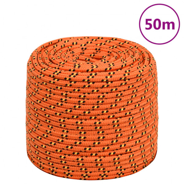 Corda para barco em polipropileno laranja 8 mm 50 m D