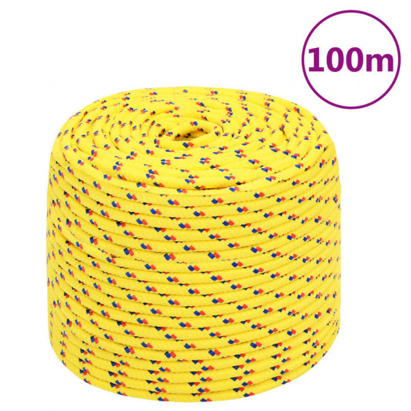 Corda para barco em polipropileno amarelo 10 mm 100 m D