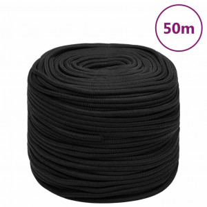 Corda de barco de polipropileno preto intenso 6 mm 50 m D