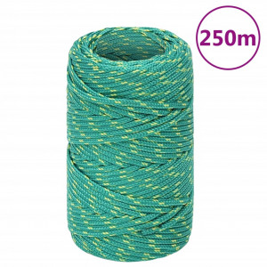 Cuerda de barco polipropileno verde 2 mm 250 m D