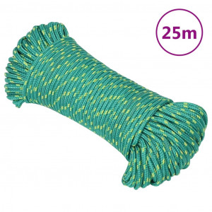 Cordas de barco de polipropileno verde de 4 mm 25 m D