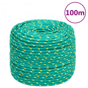 Cordas de barco de polipropileno verde 6 mm 100 m D