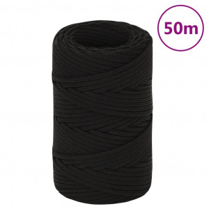 Cuerda de trabajo poliéster negro 2 mm 50 m D