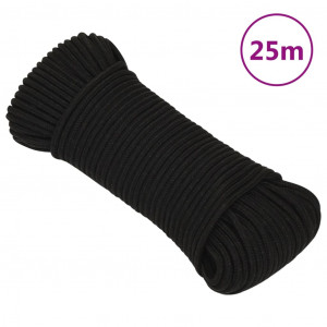 Cuerda de trabajo poliéster negro 3 mm 25 m D