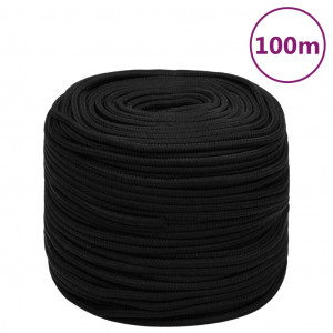 Cuerda de trabajo poliéster negro 8 mm 100 m D
