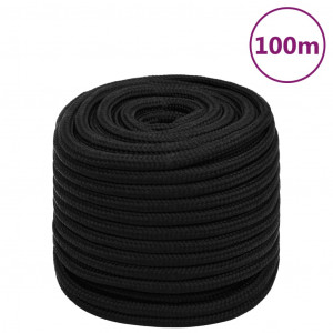 Cuerda de trabajo poliéster negro 16 mm 100 m D