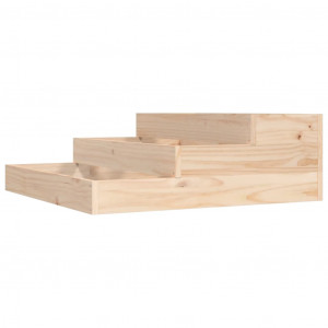 Jardinera de madera maciza de pino 78x78x27 cm H