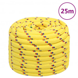 Corda de barco de polipropileno amarelo de 20 mm 25 m D