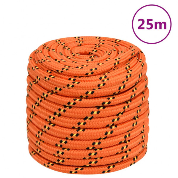 Corda de barco de polipropileno laranja 16 mm 25 m D