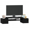 Suporte para monitor de madeira maciça de pinheiro preto 70x27.5x15 cm 4