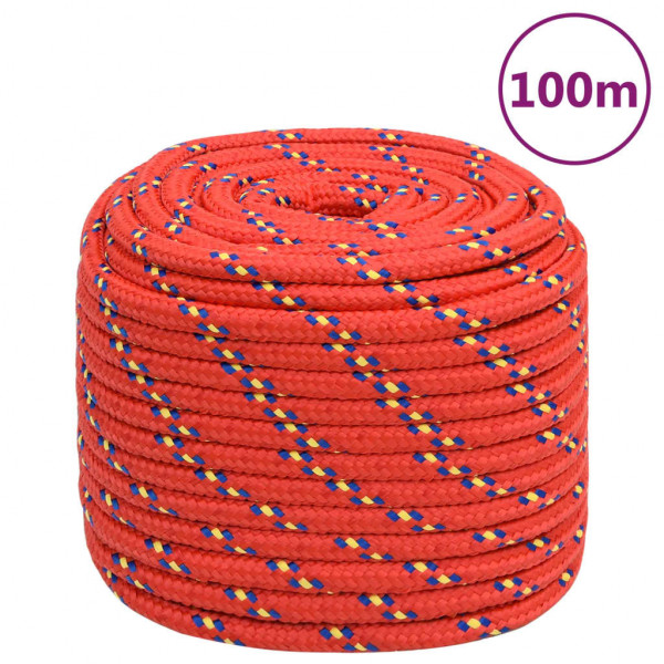 Cordas de barco de polipropileno vermelho 16 mm 100 m D