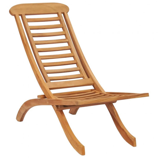 Cadeira dobrável para jardim em madeira maciça de teca 50x90x69 cm D